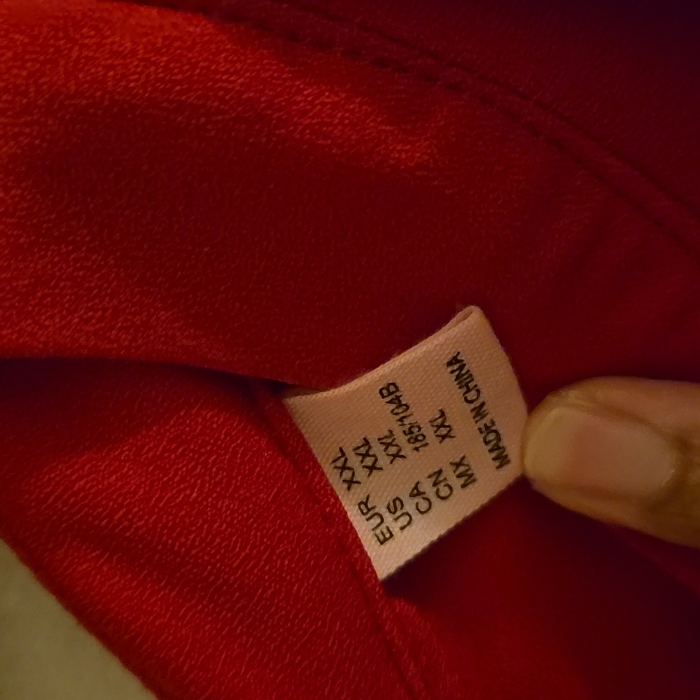 Red Wideleg Ruffle Sleeve Jumpsuit - Picture 5 of 5